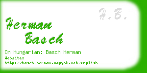 herman basch business card